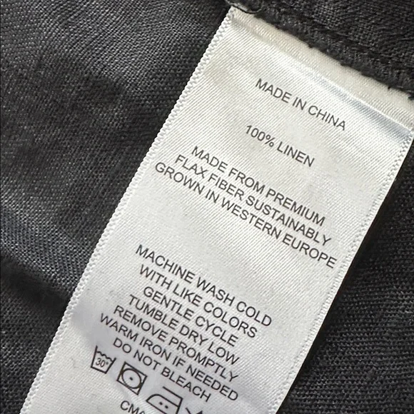 100% European Linen Button Front Dress - Picture 11 of 14